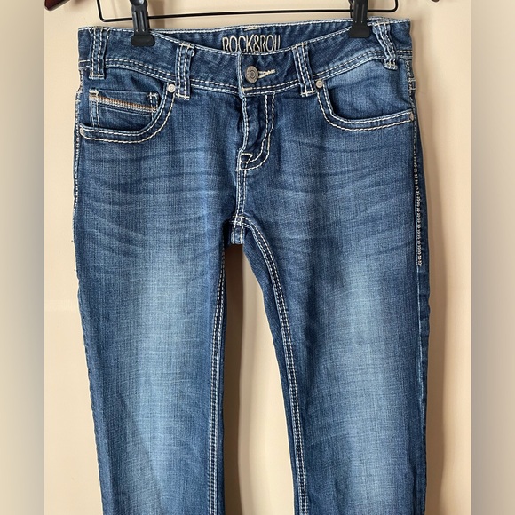 Rock & Roll Cowgirl Denim Original Low Rise Boot Cut Jeans Size 27x38 - Picture 4 of 12